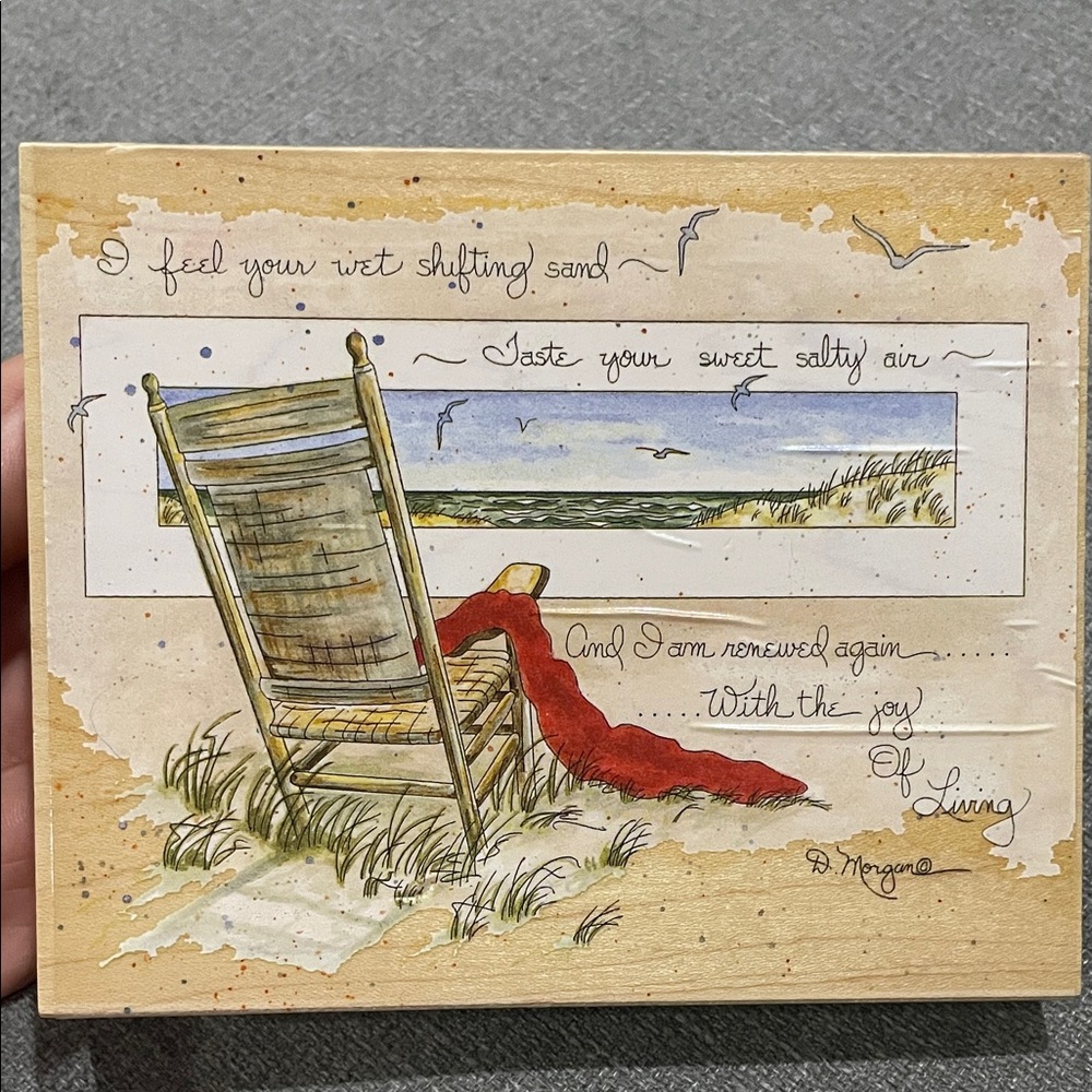 Stamps Happen Beach Chair 90015 wooden rubber stamps